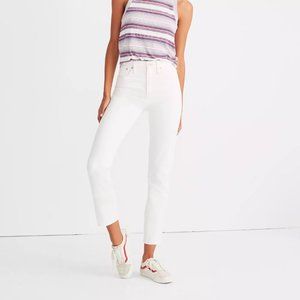 NWT Madewell Cruiser Straight Crop Jeans 27 White